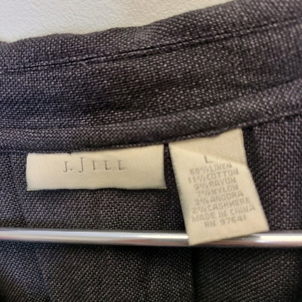 J. Jill Linen Button Down Shacket Blouse L - Picture 6 of 9